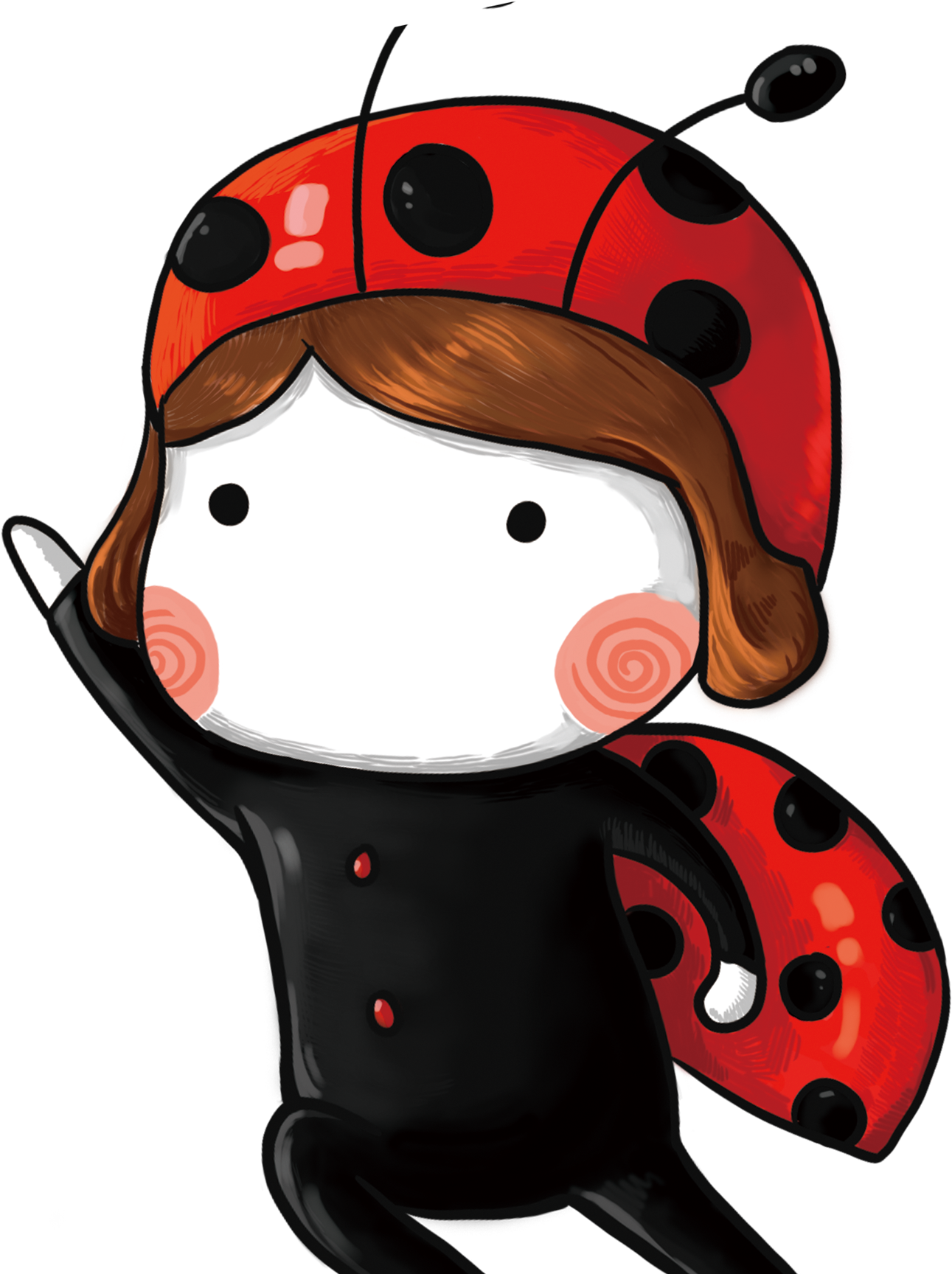 Cartoon Beetle Ladybird Illustration - Cartoon Beetle Ladybird Illustration (1535x1772)