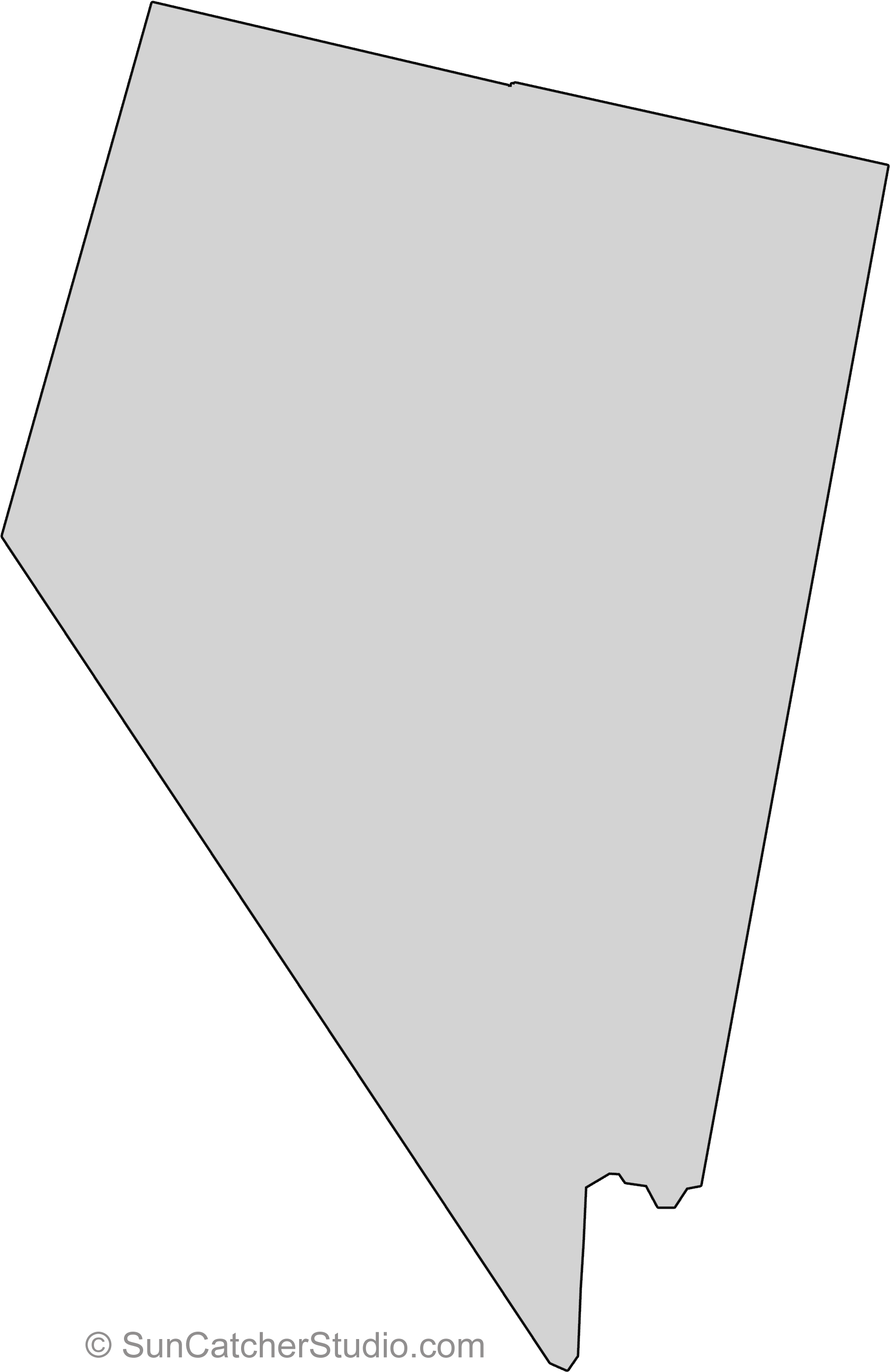 Nevada State Quilt Scroll Saw Pattern Outline Clip - Nevada (1955x2829)