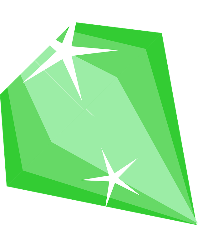 Treasure Clipart Diamond - Emeraud (660x750)