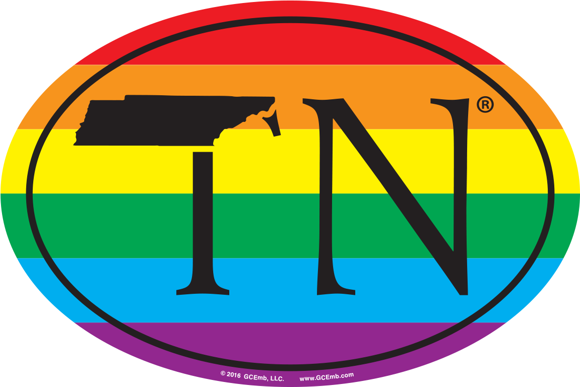 Tn Â€“ Tennessee Lgbt Removable 6â€³ X 4â€³ Euro - Circle (1200x1200)