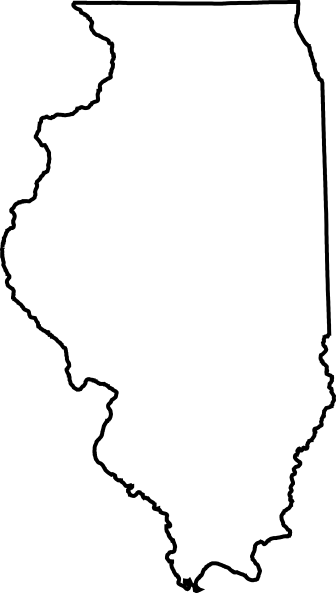 Illinois State Clip Art - Illinois State Outline Png (336x593)