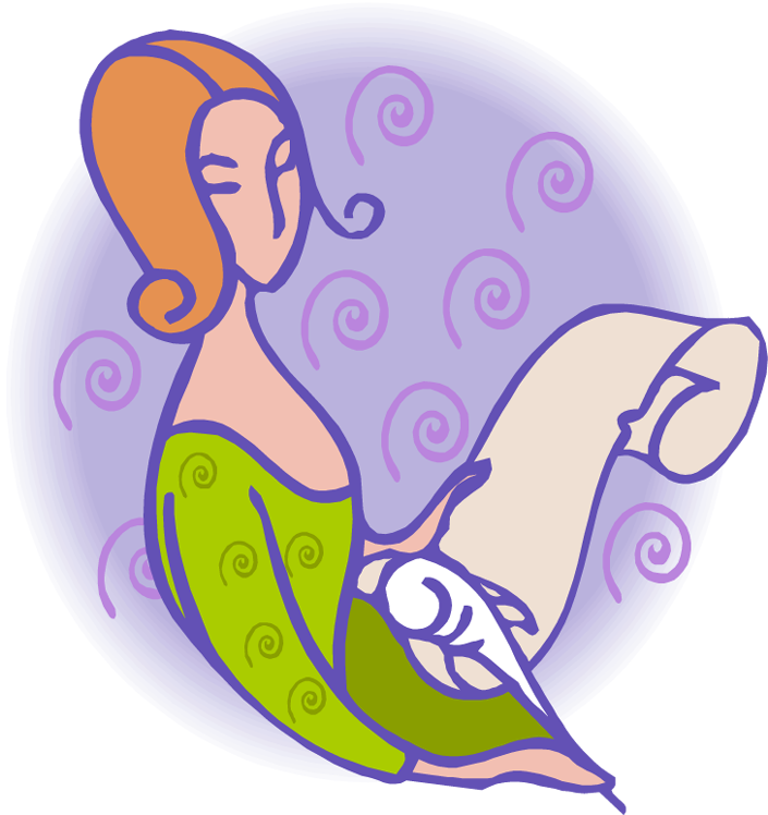 Word Addict - Novelist Clip Art (724x750)