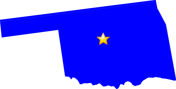 Oklahoma City Logo Design Clip Art At Clker - Oklahoma Map Of Oklahoma City (600x304)