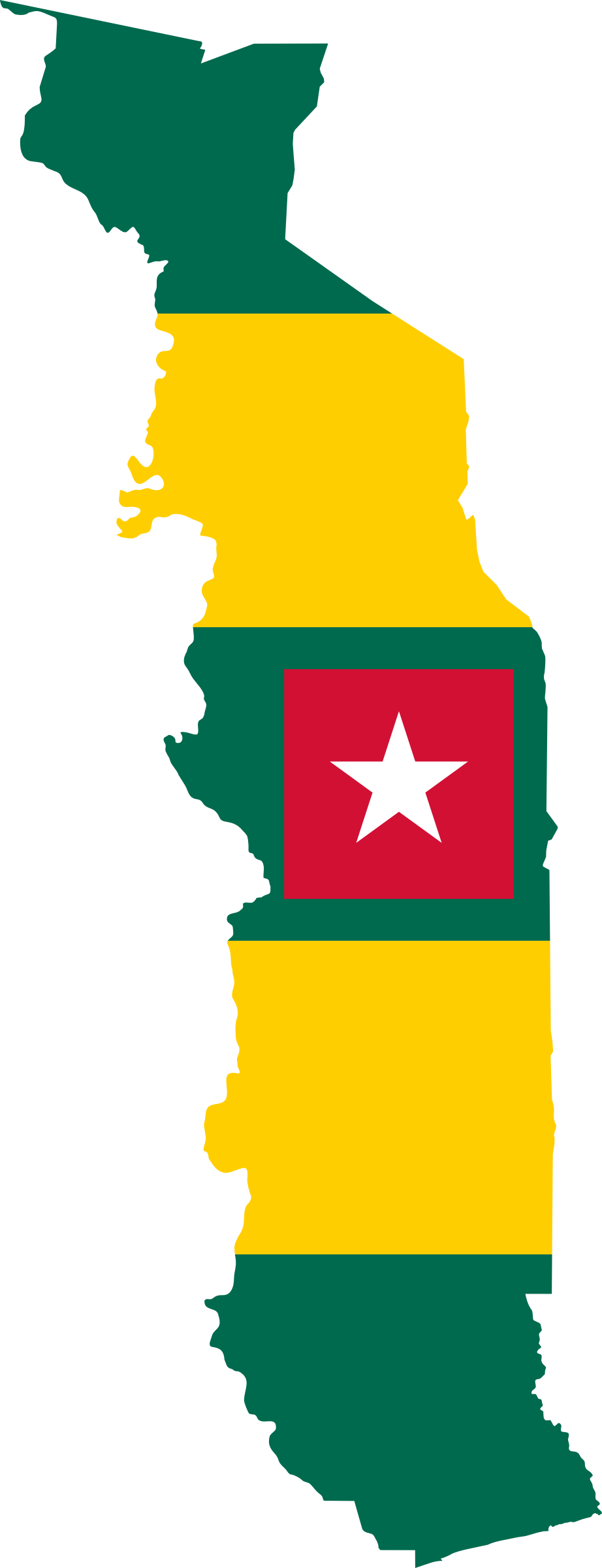 Flag Map - Togo Flag Map (922x2400)