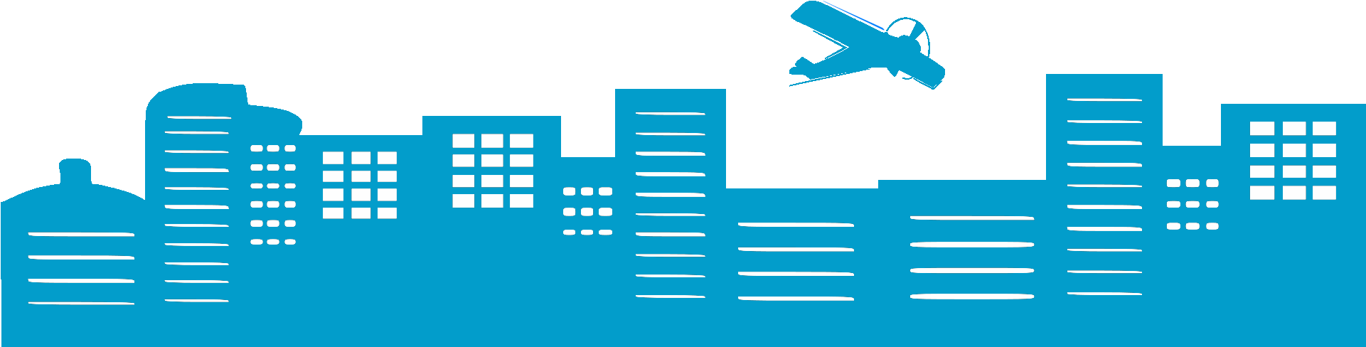 Please Click Here - Silhouette Of Buildings (1920x520)