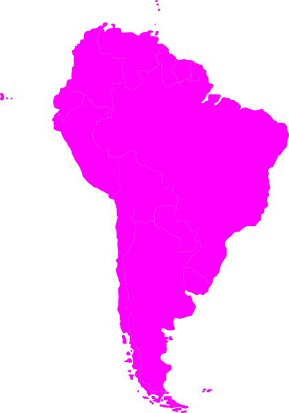 Montessori South America Continent Map Clip Art At - Montessori Map Of South America (420x599)