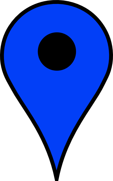 Map Pin Blue Clip Art At Clker - Google Maps Icon Blue (372x594)