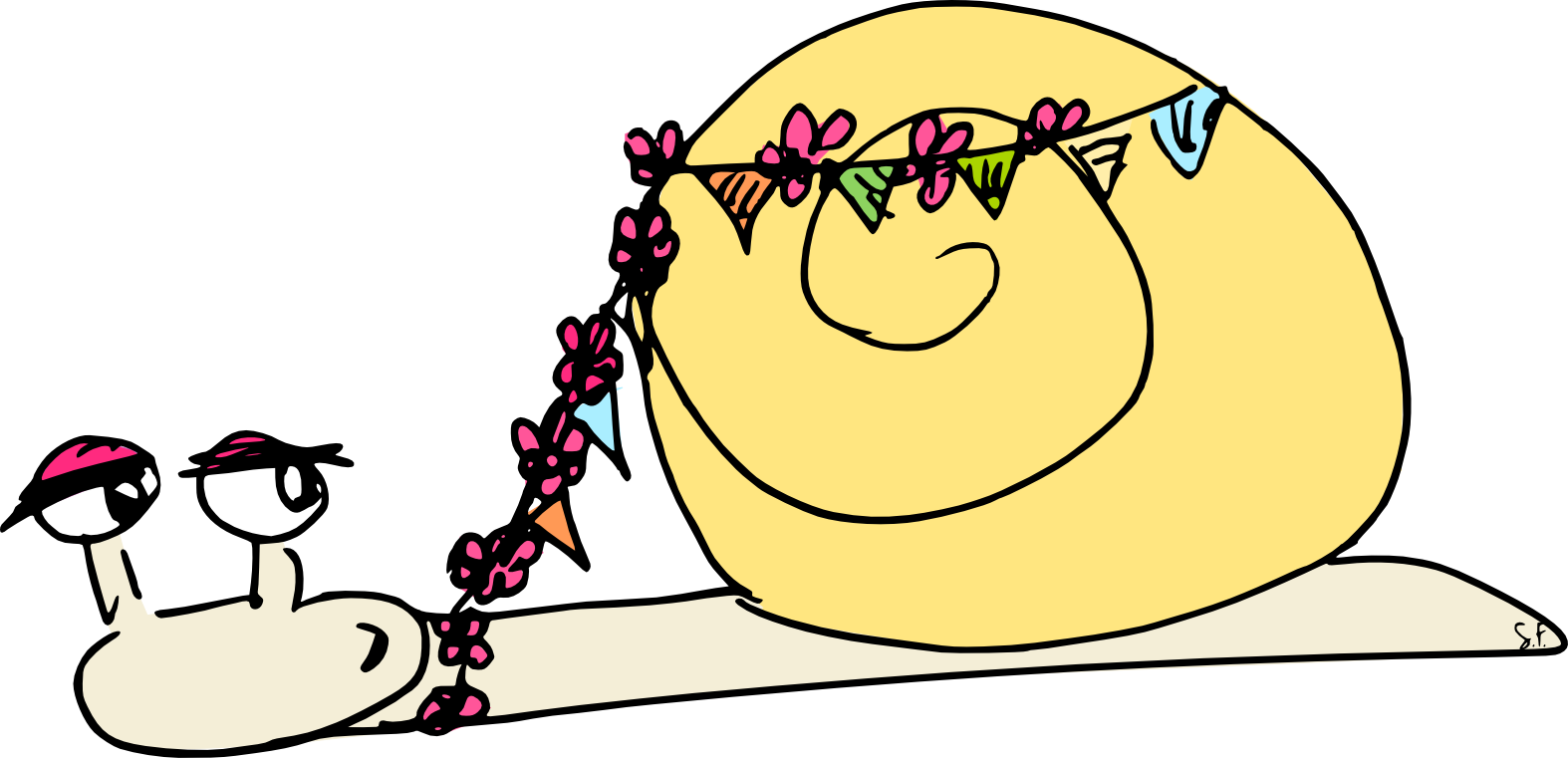 Clip Art Snail Clipart Free To Use - Clip Art (1574x761)