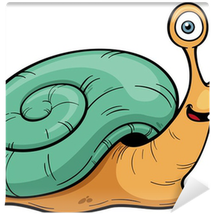 Vector Illustration Of Snail Cartoon Wall Mural • Pixers® - Snail Cartoon (400x400)