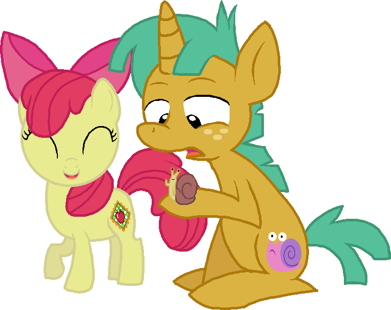 Hello Mister Snail, How Are You By Starryoak - Mlp Apple Bloom Ships (763x605)