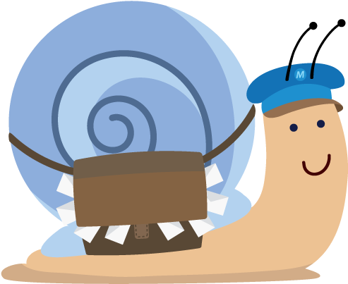 A Month Of Letters Challenge » Snail Avatar For Postmark'd - Snail Mail Cartoon (600x464)