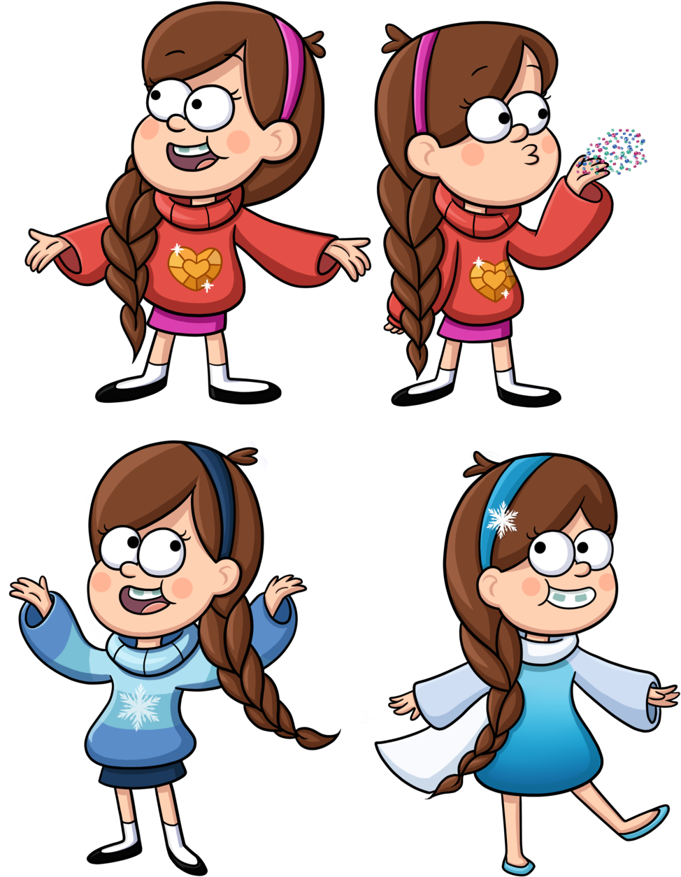 Phineas And Ferb Isabella Coloring Pages Mabel Elsa - Gravity Falls Mabel Braid (1024x1317)