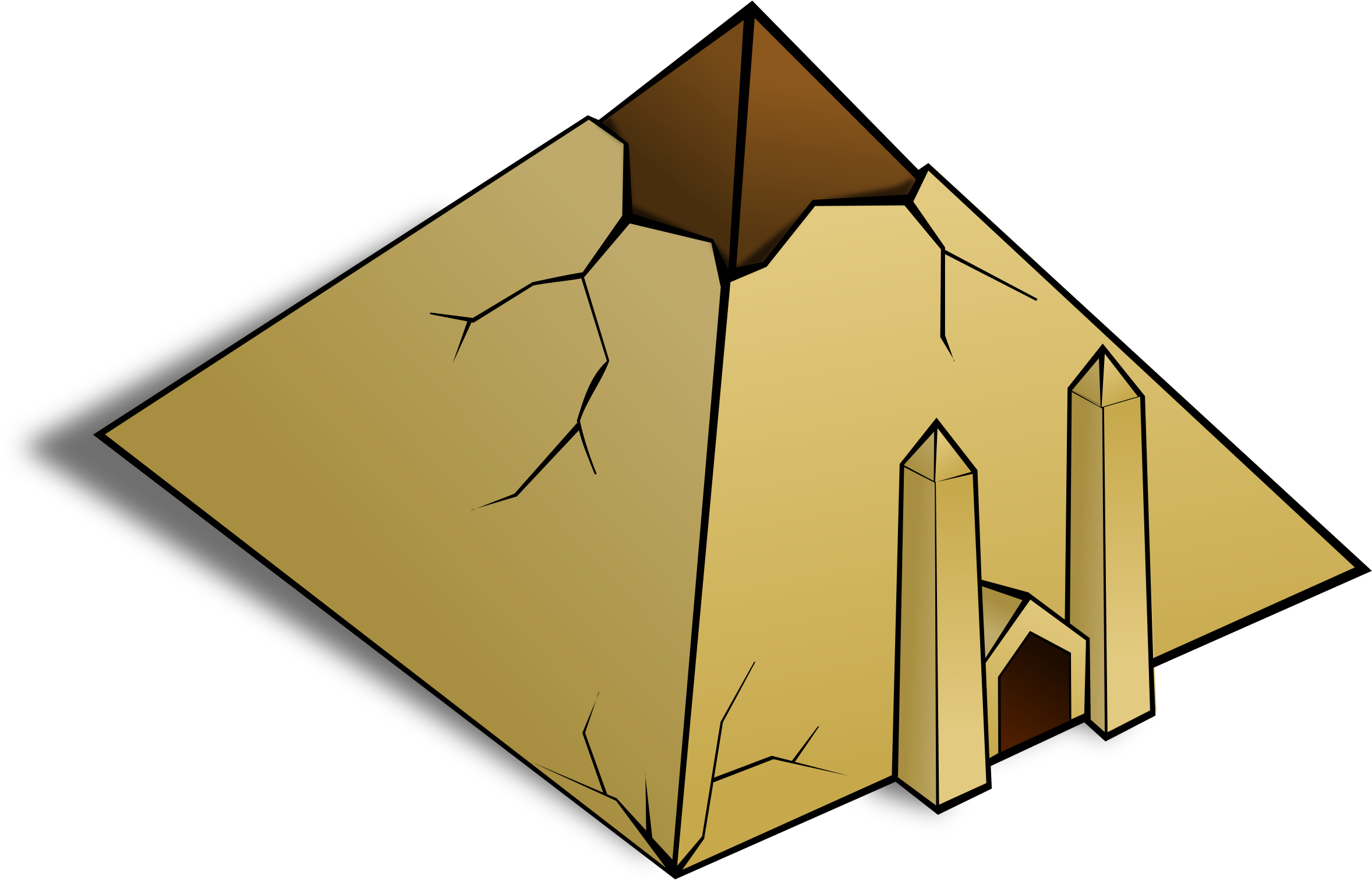 Egyptian Pyramid Clip Art Symbols - Pyramid Clipart (2400x2400)