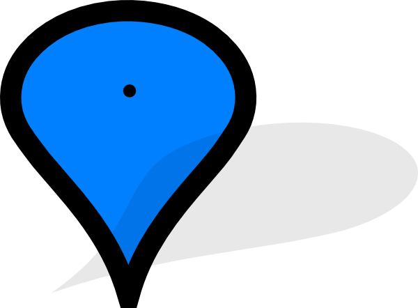Blue Pushpin Png Image - Google Map Symbols Png (600x442)