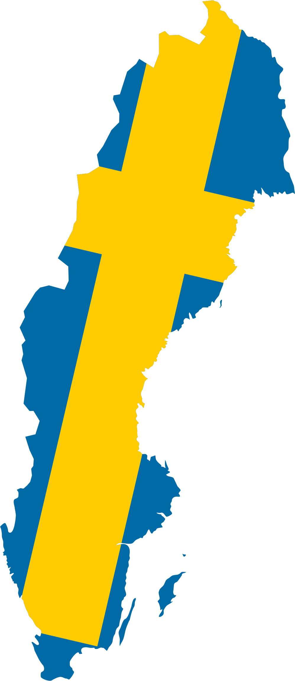 Map Flag - Sweden Map Flag (998x2300)