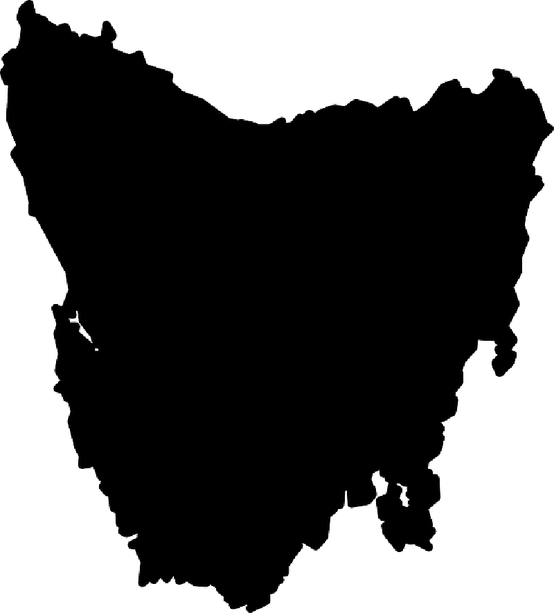 Tasmania, Australia, Map, Black, Geography, Outline - Tasmania Map Clip Art (900x1000)
