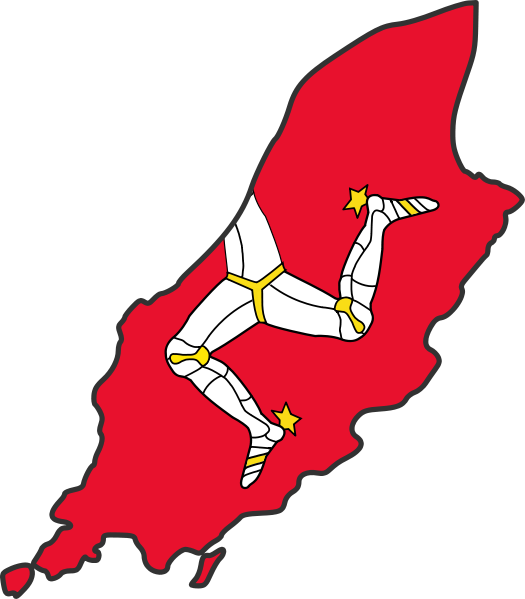 Explore Isle Of Man Flag, Map And More - Isle Of Man Flag Map (525x599)