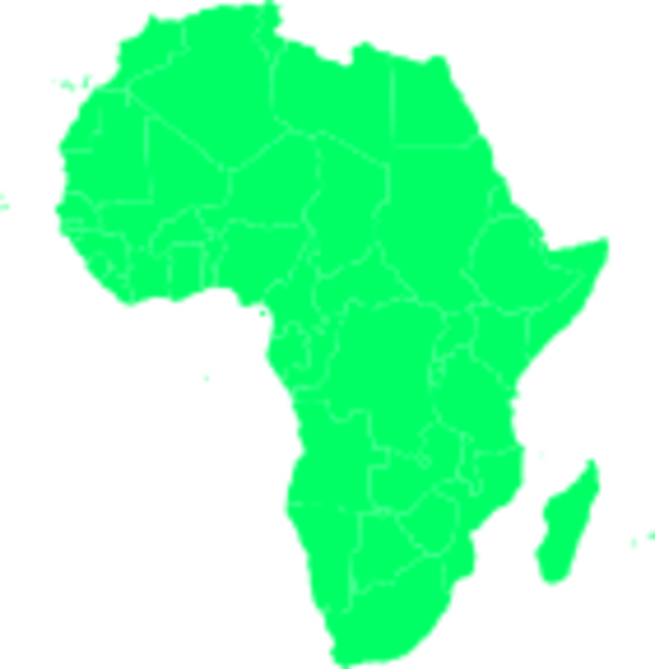 African Continent Vector Clip Art - Africa Map (600x613)