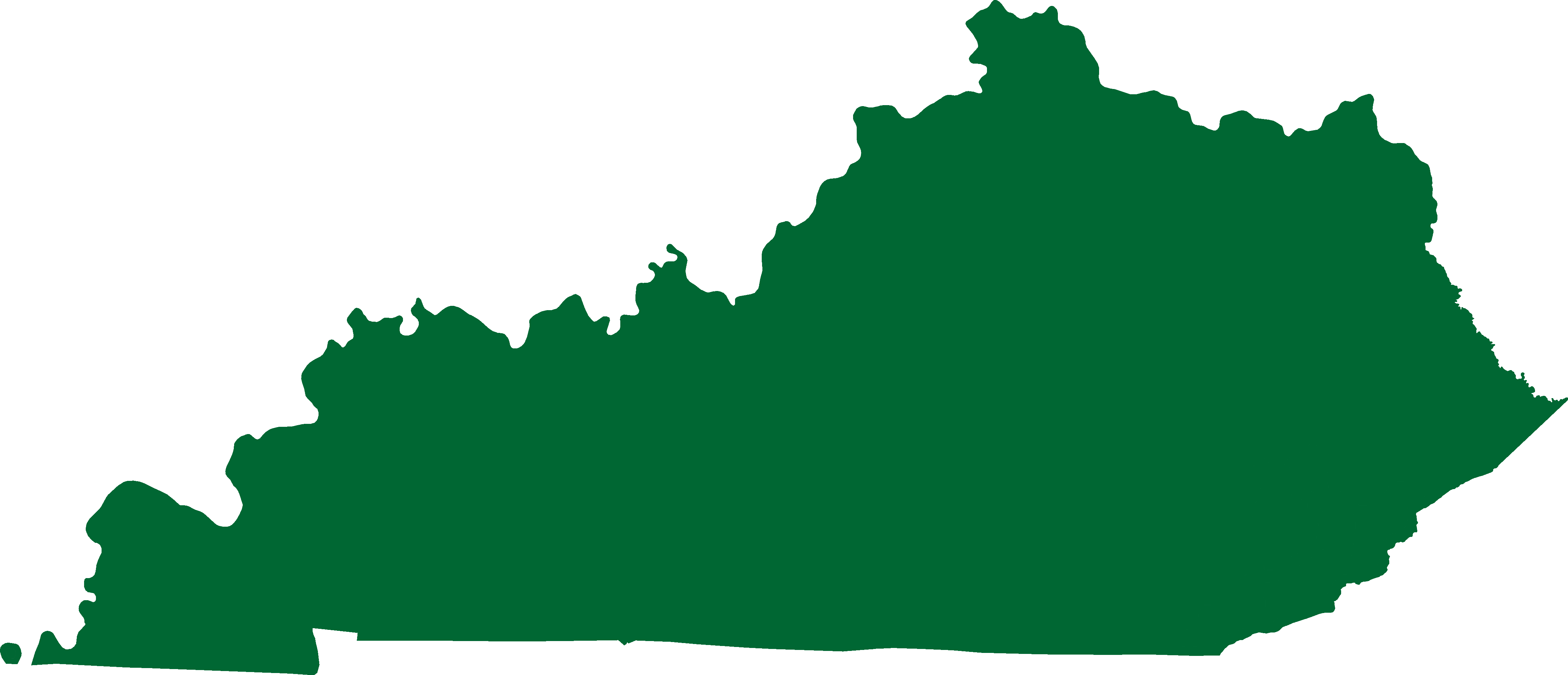 Kentucky - Topographic Map Of Kentucky (4755x2048)