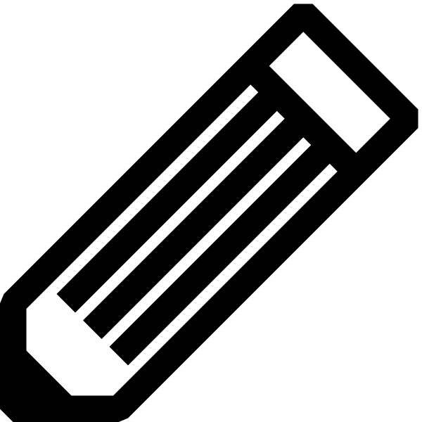 Impressive Ideas Pencil Black And White Clip Art At - Black And White Icon (600x600)