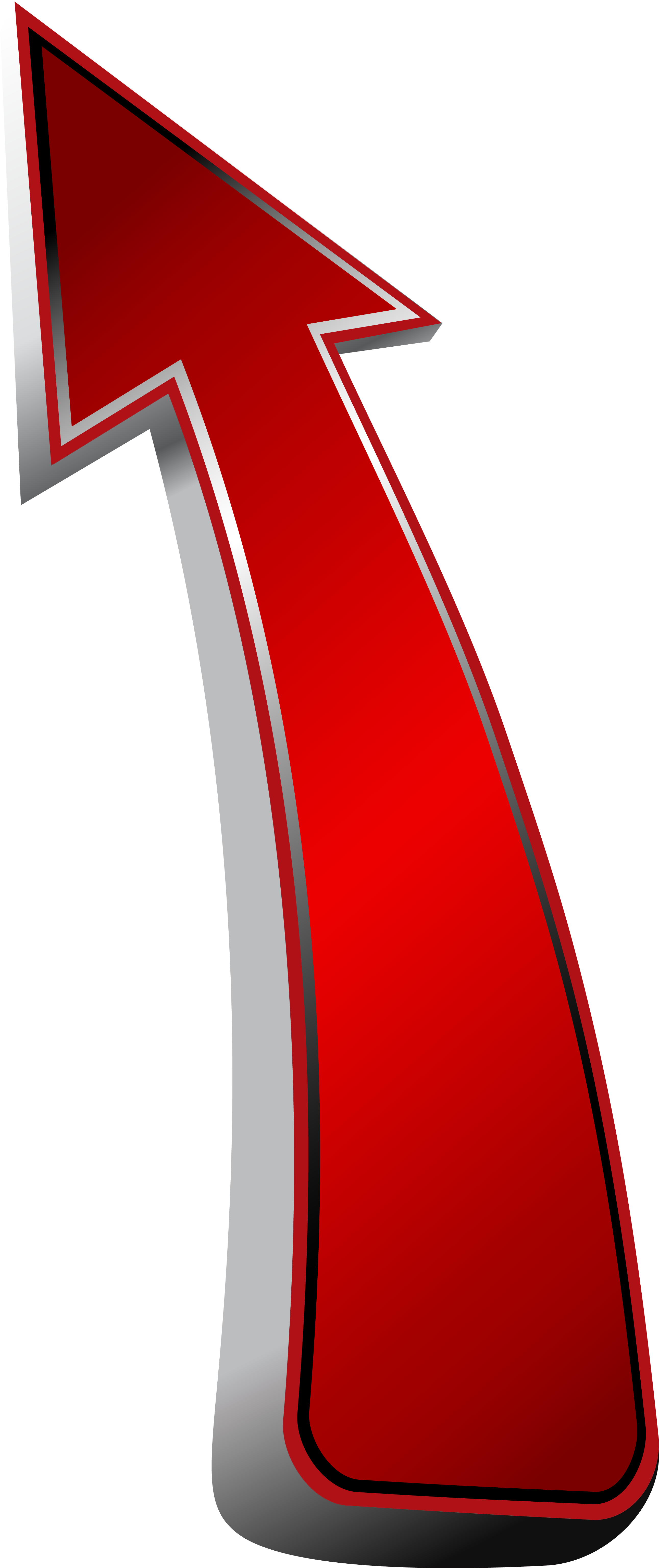 Red Up Arrow Transparent Clip Art Image - Arrow (2793x6338)