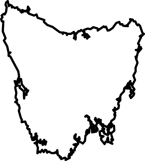 Tasmania, Australia, Map, Geography, Outline, State - Outline Map Of Tasmania (578x640)