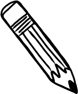 Pencil Clip Art - Pencil Black And White Png (350x384)