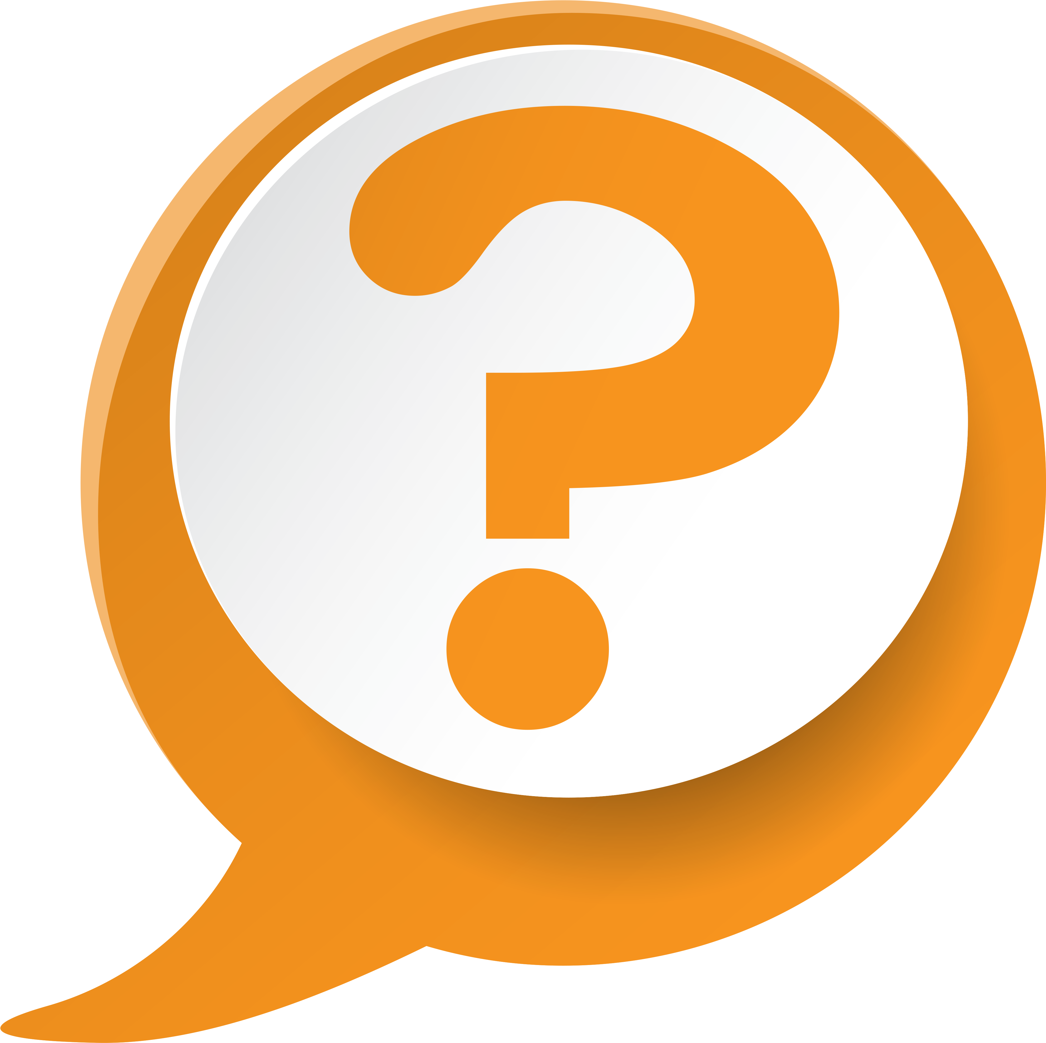 Index Of / - Question Mark Orange Icon Transparent (4140x3966)