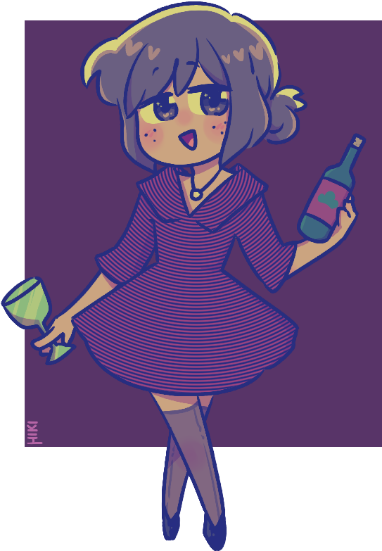 Just A Sip By 8otakutalia8 - Cartoon (602x798)