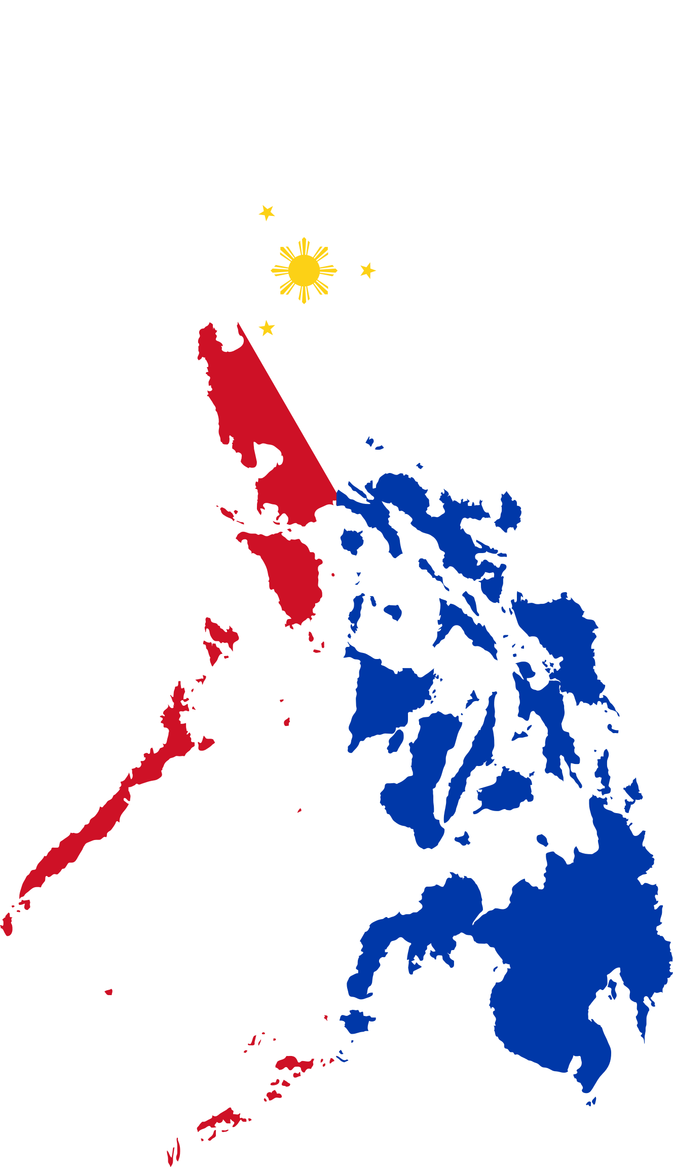 Clipart - Map Of The Philippines (1328x2302)