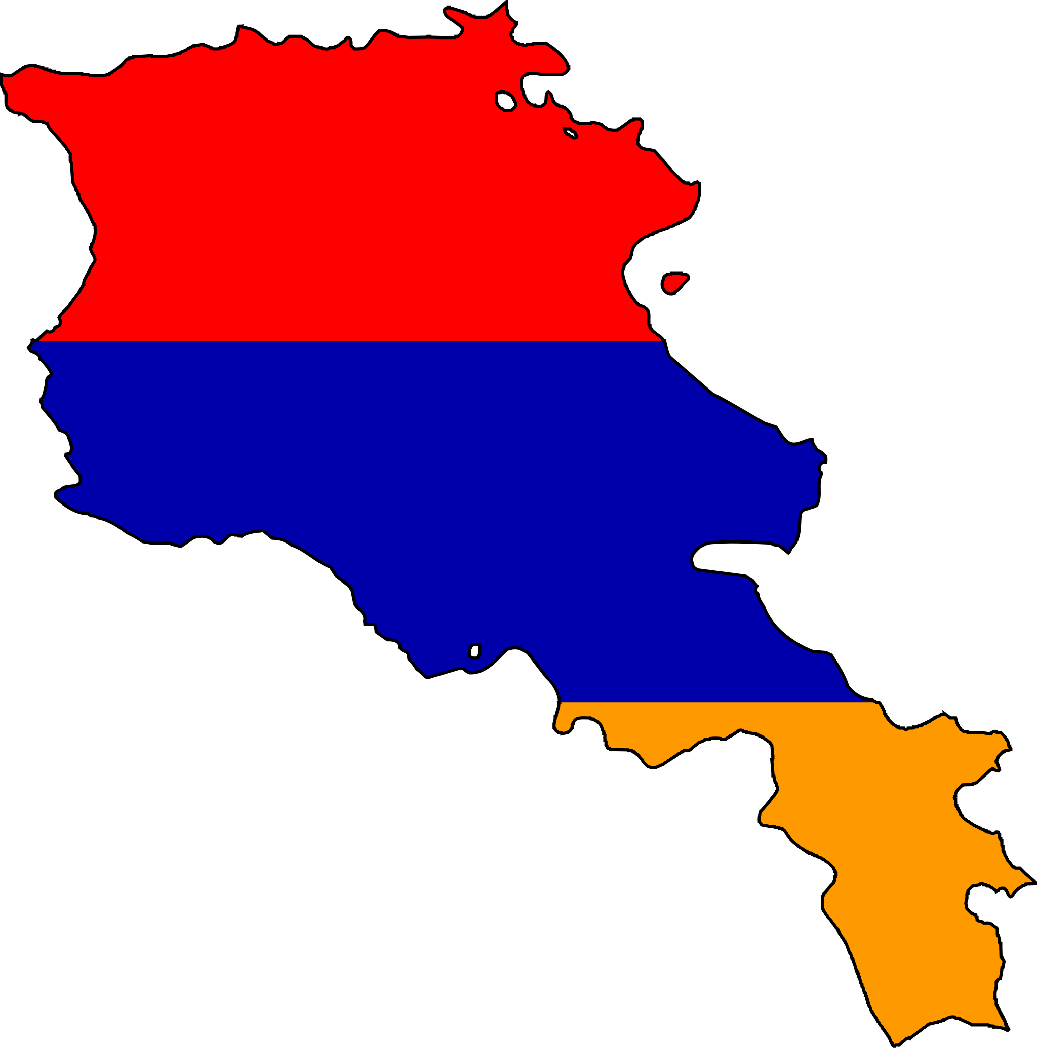 Armenia Flag Map Image - Armenia Flag Map (2048x2069)