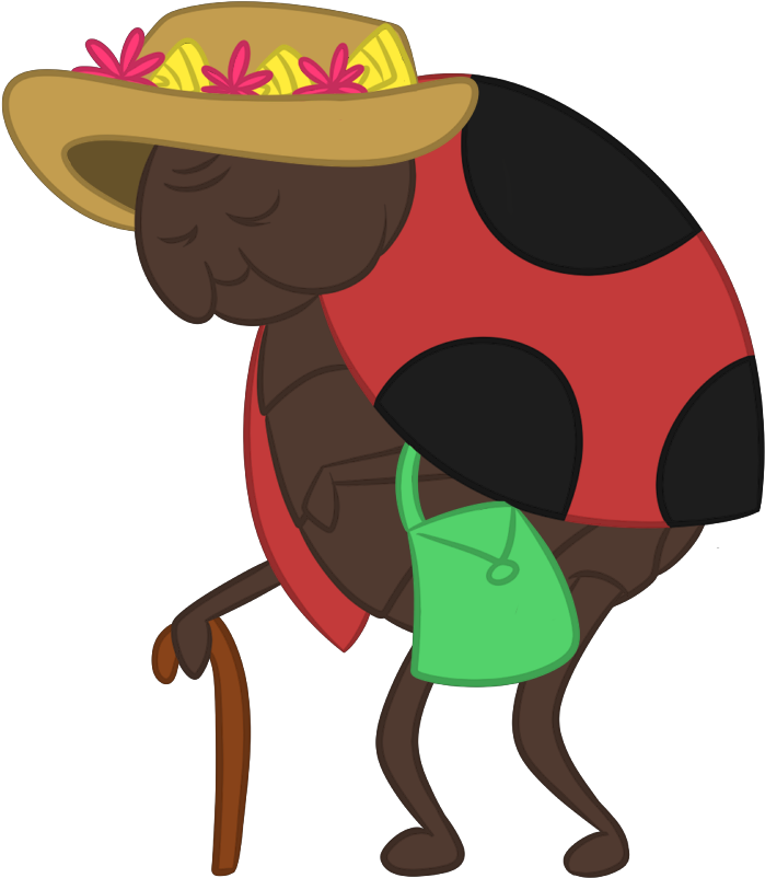 Old Lady Bug By Ikyukyu Old Lady Bug By Ikyukyu - Cartoon (1000x1000)