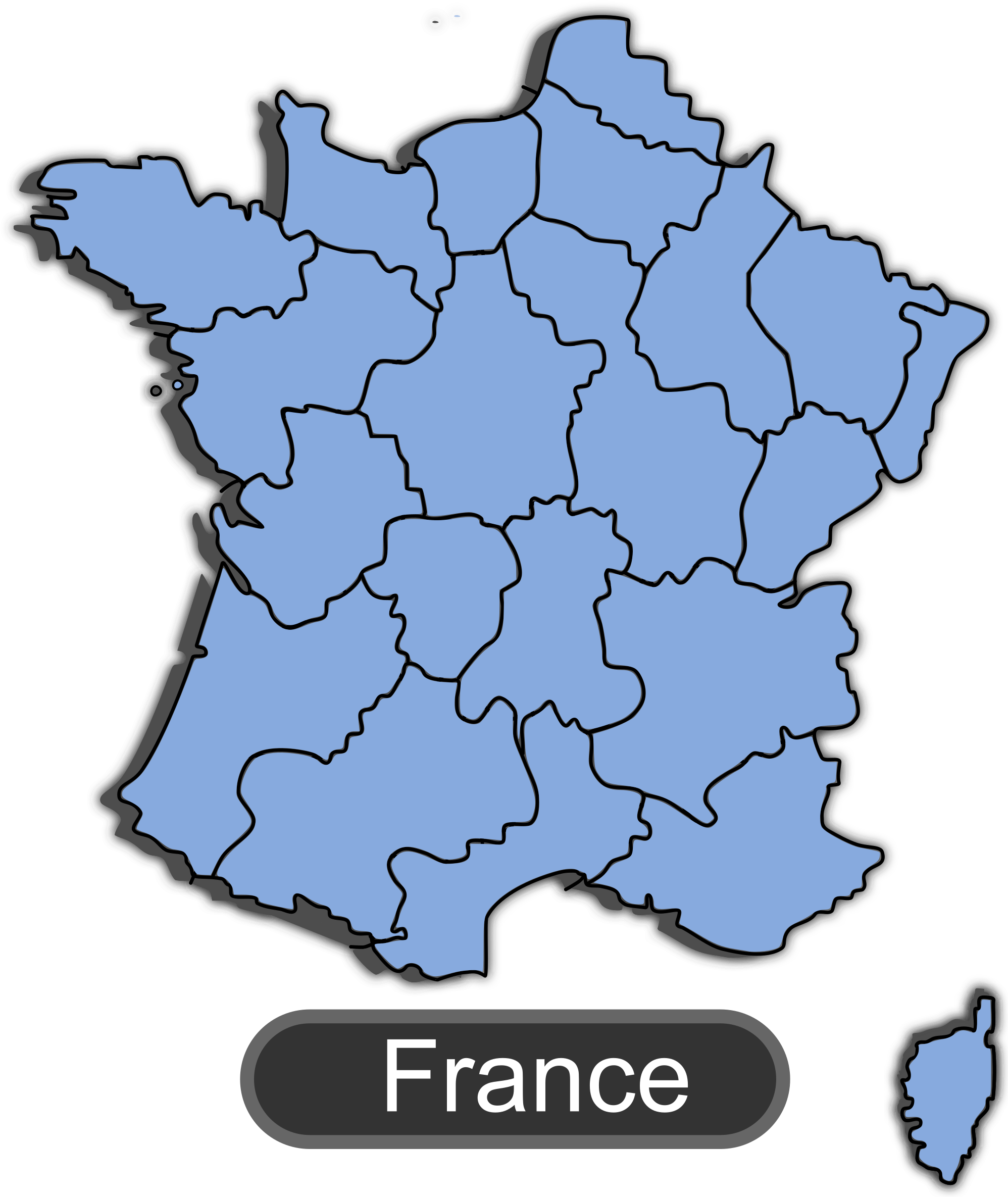 Map Of France Clip Art - French Map Easy To Draw (2058x2400)