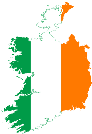 Ireland Flag Map (300x439)