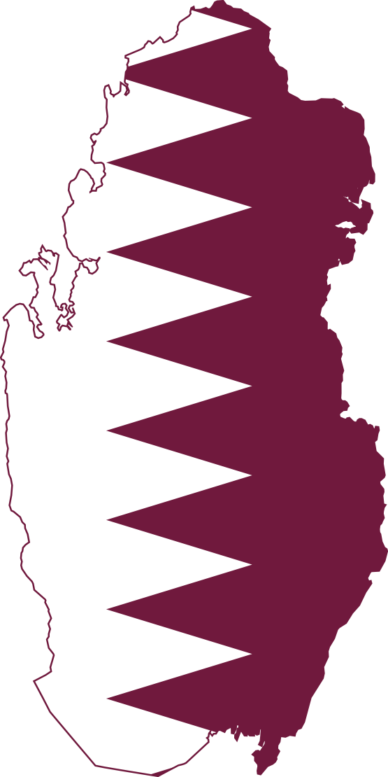 Flag Map Of Qatar Flagartist - Flag Map Of Qatar (555x1110)