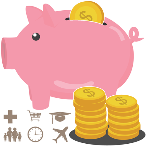 With Mutual Funds And Sips Save A Little Money Every - Piggy Bank Vector Png (496x632)
