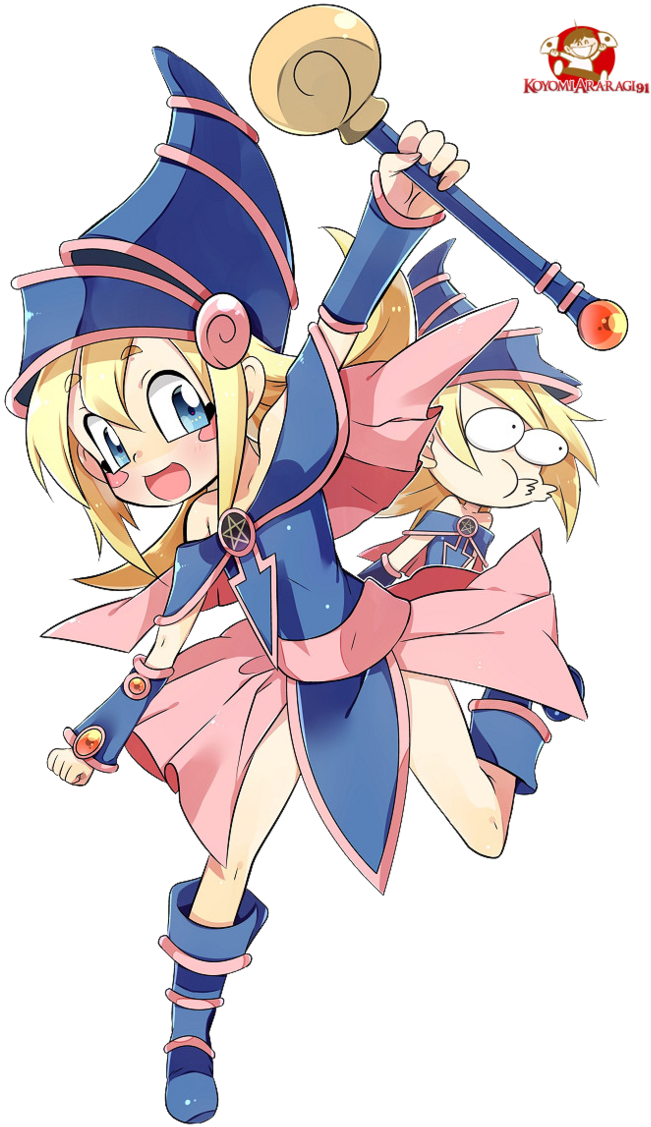 Render Toon Dark Magician Girl By Koyomiararagi91 - Yu-gi-oh! (800x1179)