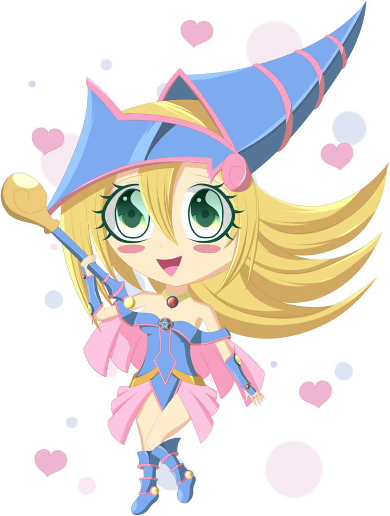 Chibi Dark Magician Girl By Littlebeautifly Chibi Dark - Dark Magician Fanart Chibi (800x1055)