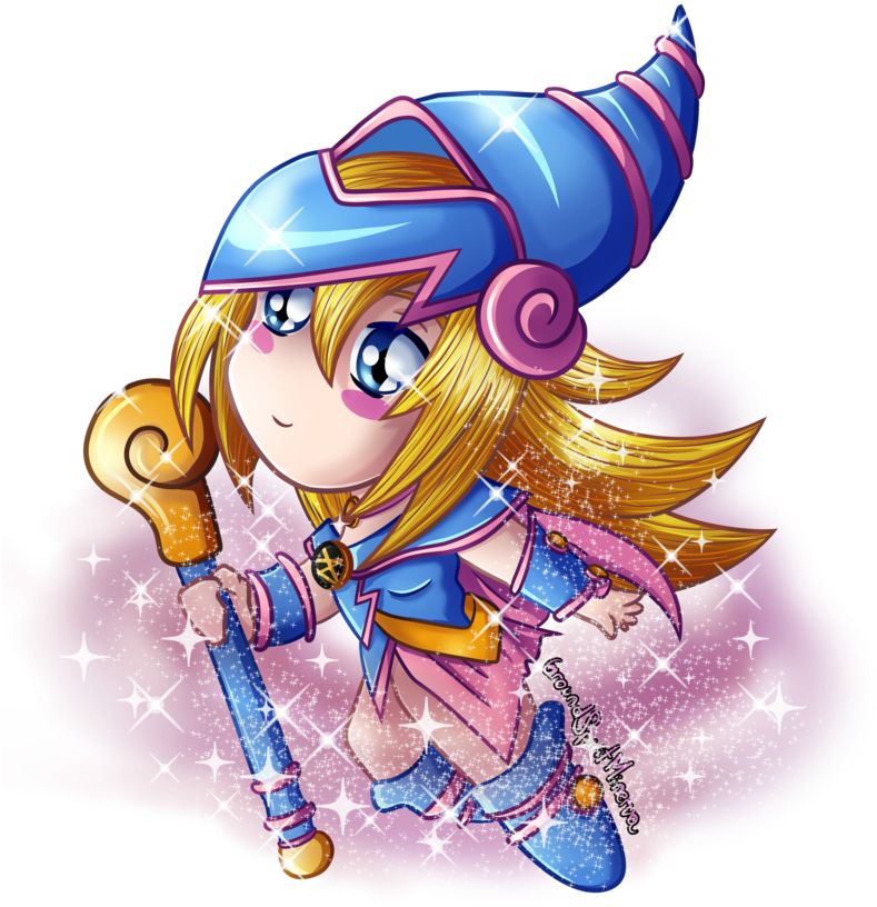 Chibi Dark Magician Girl By Groundspiritminerva - Magician (800x839)