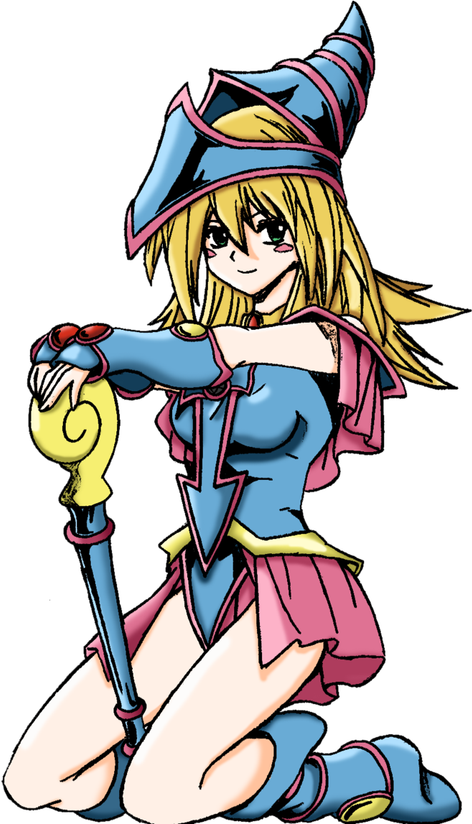 Best Dark Magician Girl Colored By Retzan On Deviantart - Cartoon (692x1153)