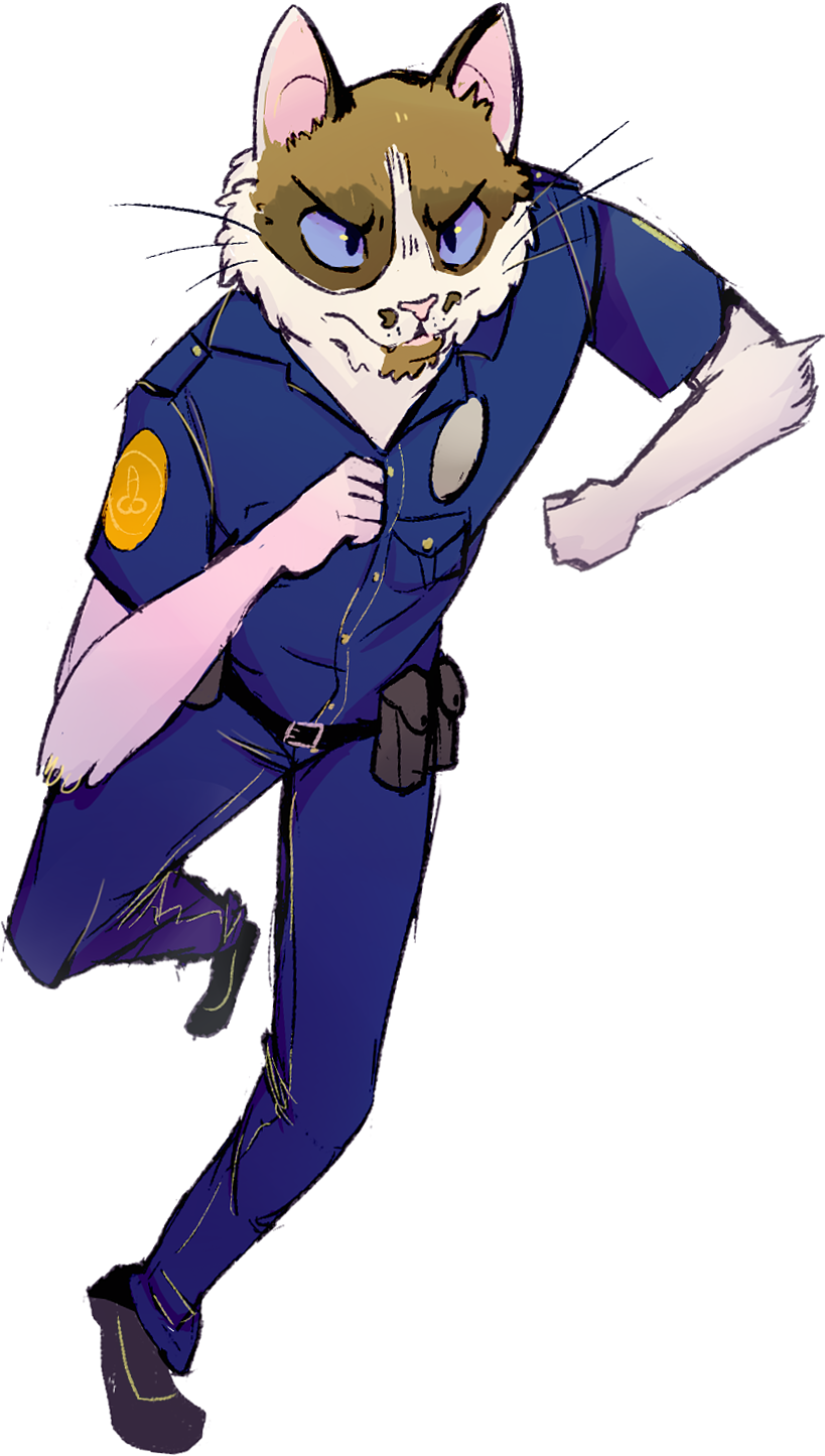 Officer Meow Meow Fuzzyface In Hot Pursuit - Officer Meow Meow Fuzzy Face (819x1445)