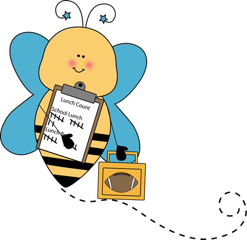 Bee Lunch Counter Clip Art - Bee School Clipart (500x486)