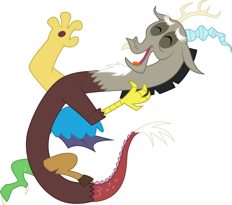 Laughing Discord By Soren The Owl-d5s65 - My Little Pony Злодей (951x841)