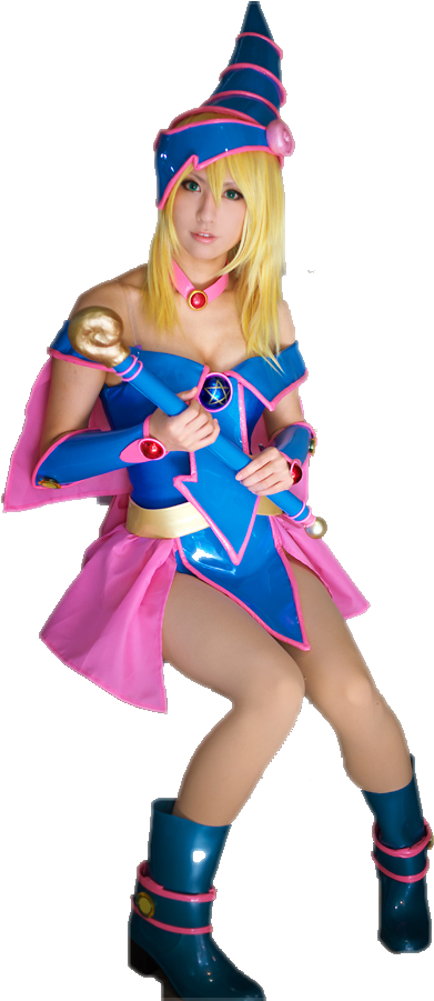 Chibi Dark Magician Girl Playmat By Gaia206 Source - Dark Magician Girl Cosplay (600x902)