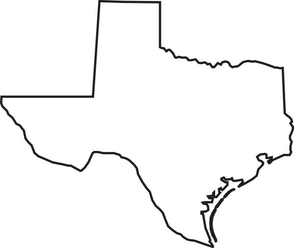 Texas Outline Clip Art At Clipart Library - Vector Texas Outline Png (600x506)