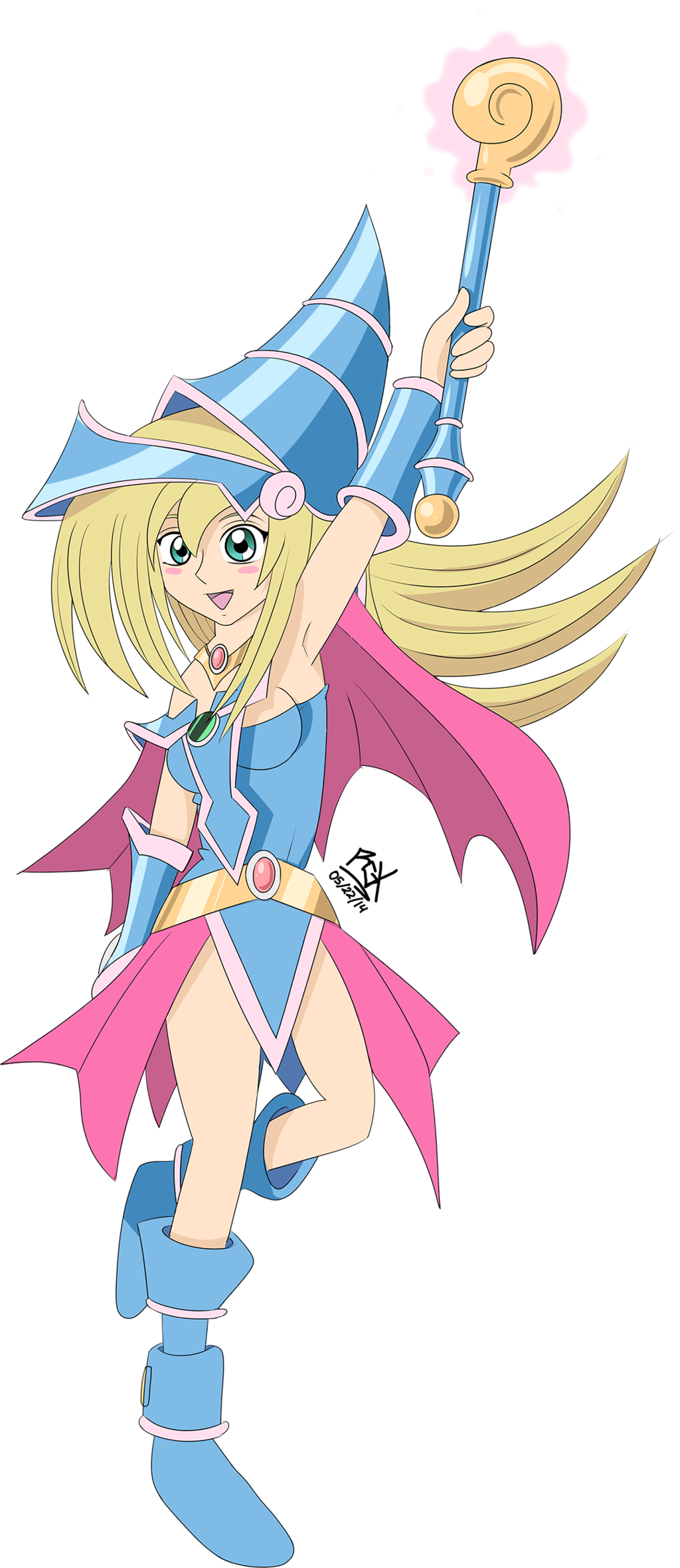 Dark Magician Girl By Rgxsupersonic Dark Magician Girl - Magician (1024x2362)
