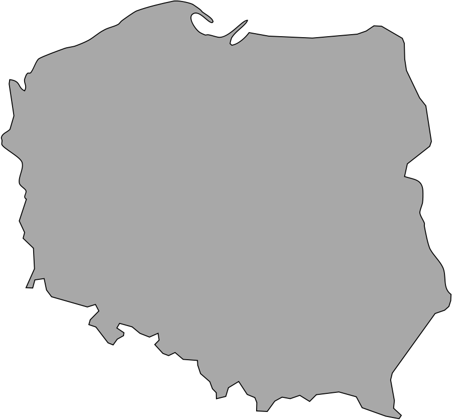 Map Of Poland - Polish American Football League (900x836)