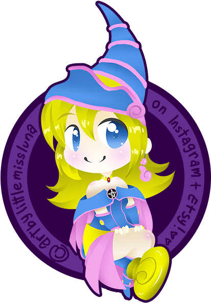 Dark Magician Girl By Little Miss Luna - Cartoon (500x632)