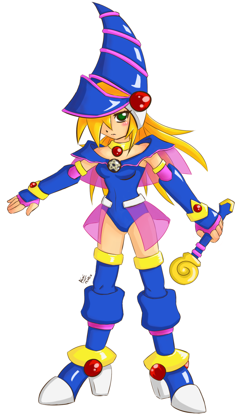 Dark Magician Girl In Rz Style By Waterkamui - Cartoon (900x1501)