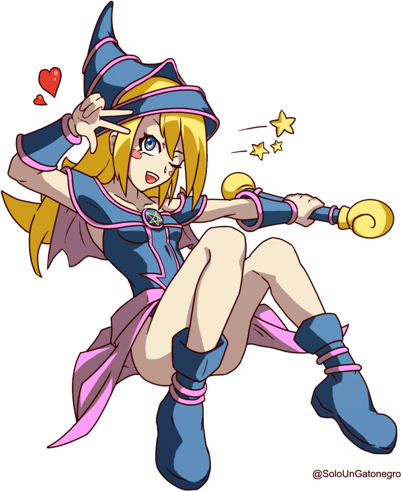 Dark Magician Girl By Soloungatonegro - Cartoon (814x982)